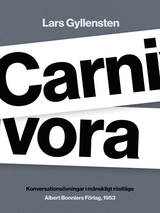 Title details for Carnivora by Lars Gyllensten - Available